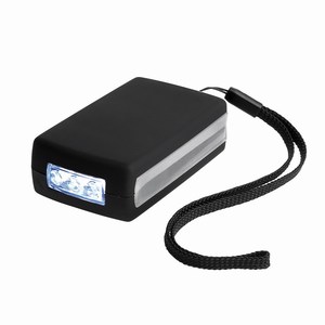Dynamo zaklamp. Zwart.