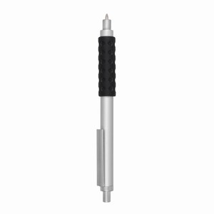 Metalen balpen met LED-lampje. Zilver, Zwart.