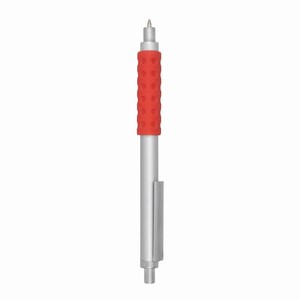 Metalen balpen met LED-lampje. Zilver, Rood.