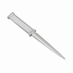 Metalen briefopener. Zilver.