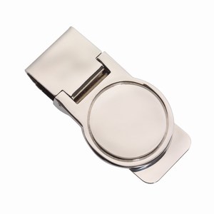 Metalen geldclip CASH CHECK. Zilver.