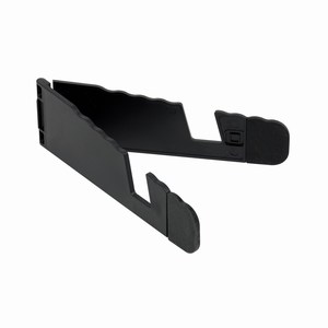 Opvouwbare kunststof tablet-steun UPRIGHT. Zwart.