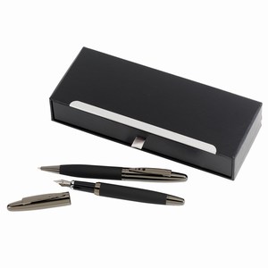 Schrijfset BLACK ELEGANCE. Zwart.