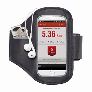Universele telefoon sportarmband, zwart