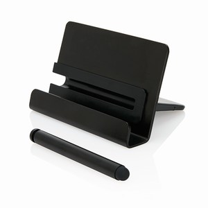 Aluminium telefoon standaard met touch pen , zwart