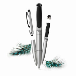 Stylo 3 in 1 pen, zilver