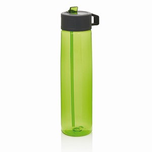 Tritan fles met een rietje, groen