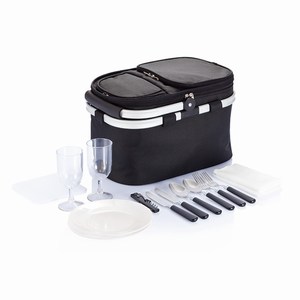 Opvouwbare picknick mand zwart