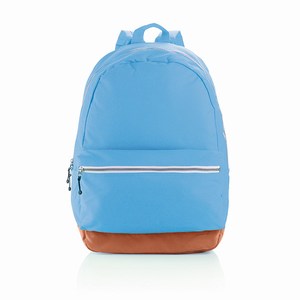 PVC vrije rugtas met verwisselbare zipper pullers, lightblau