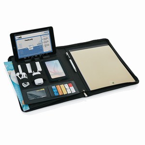 Deluxe tech portfolio met rits, lichtgrijs