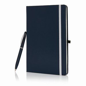 Notitieboek giftset blauw