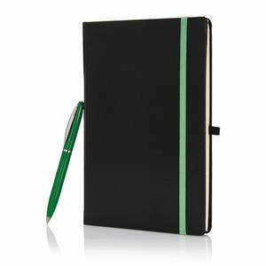 Notitieboek giftset zwart groen