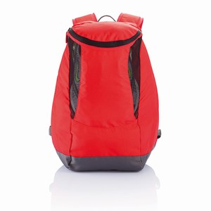 PVC vrije rugtas met schoenenvak, rood
