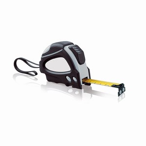 Auto stop rolmaat, 5m/19mm grijs