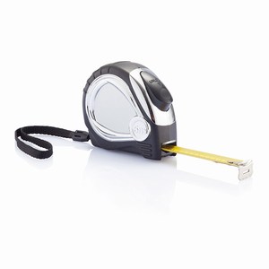 Chroom autostop rolmaat, 5m/19mm, zwart